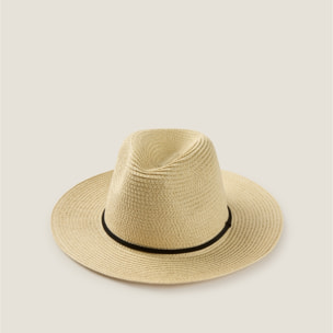 Sombrero playa natural Mika color marfil crudo