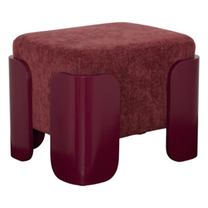 Pouf Mizar rectangulaire 36x38cm rouge