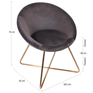 Fauteuil Karl Gris