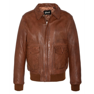 LCFLIGHTWXPILOT JACKET WITH BADGESSchott NYC P/ECOGNAC