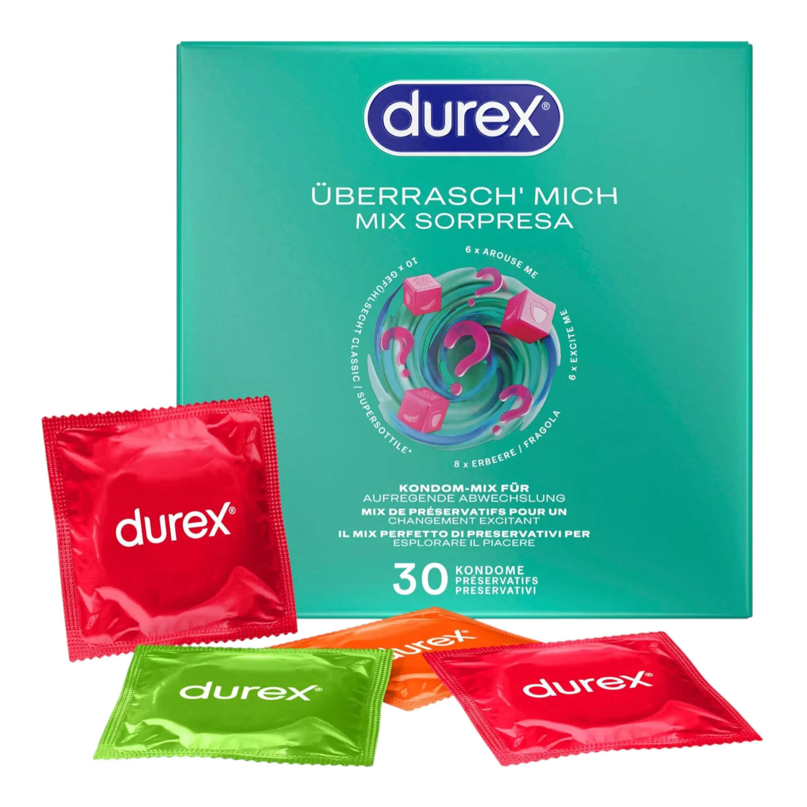 Durex Mix Sorpresa Preservativi Misti - Confezione da 30 Profilattici