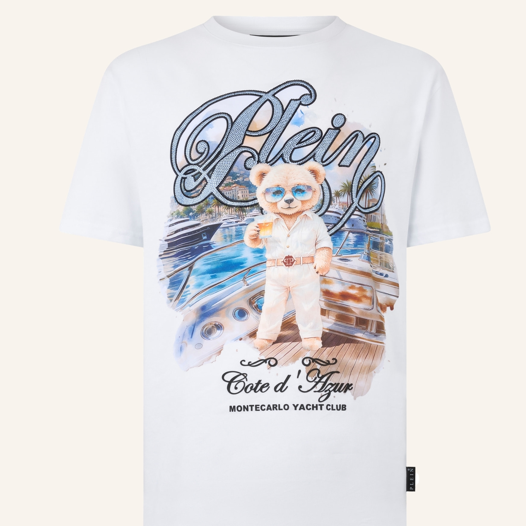 PHILIPP PLEIN Round Neck T-Shirt Teddy Yachting