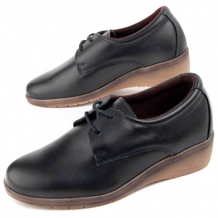 Oxford De Cuña - Azul - Altura: 4 Cm