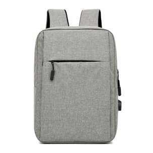 DAM Zaino per laptop  con interfaccia di ricarica USB. 30x13x42 cm. Grigio