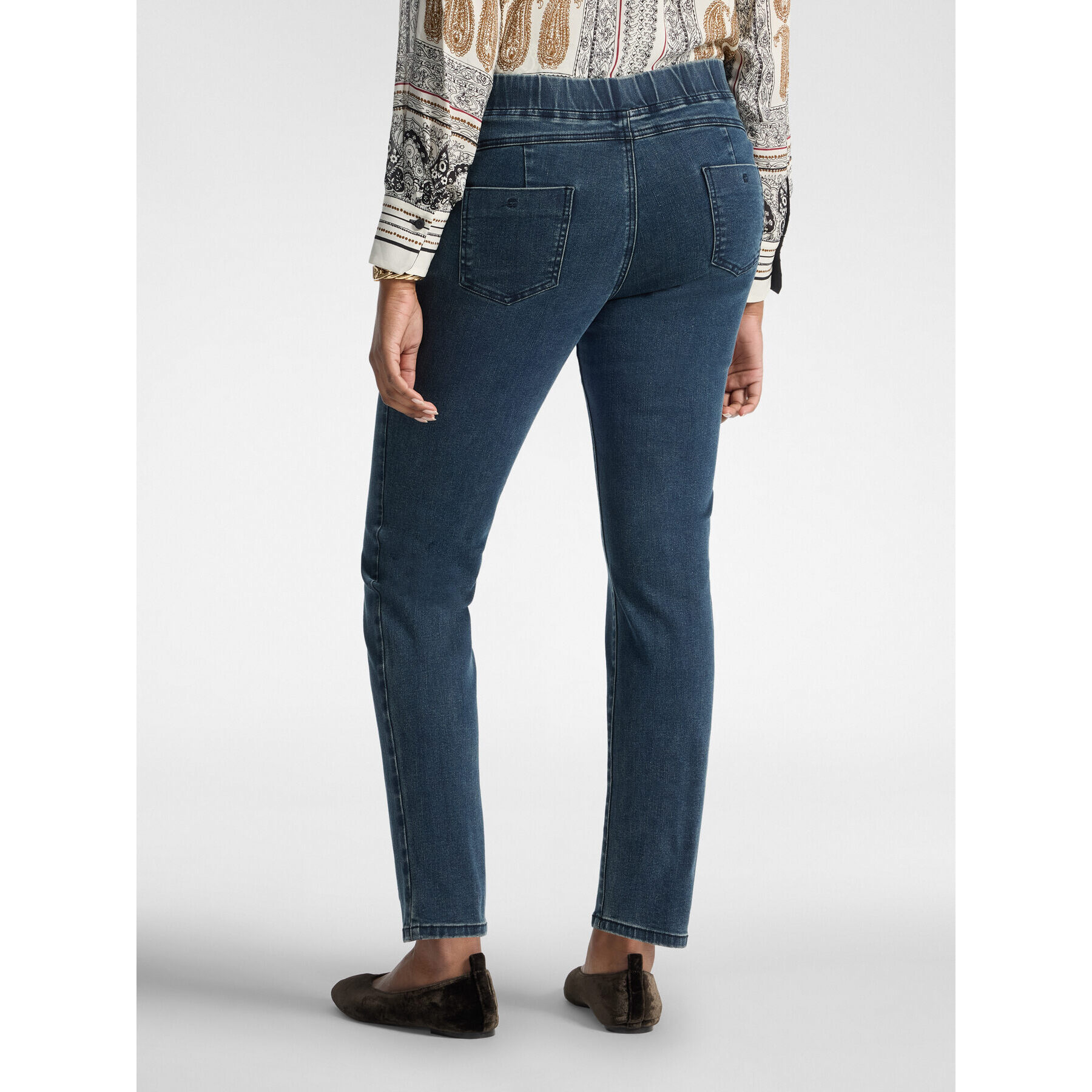 Elena Mirò - Jeans skinny en denim lavado washed - Azul