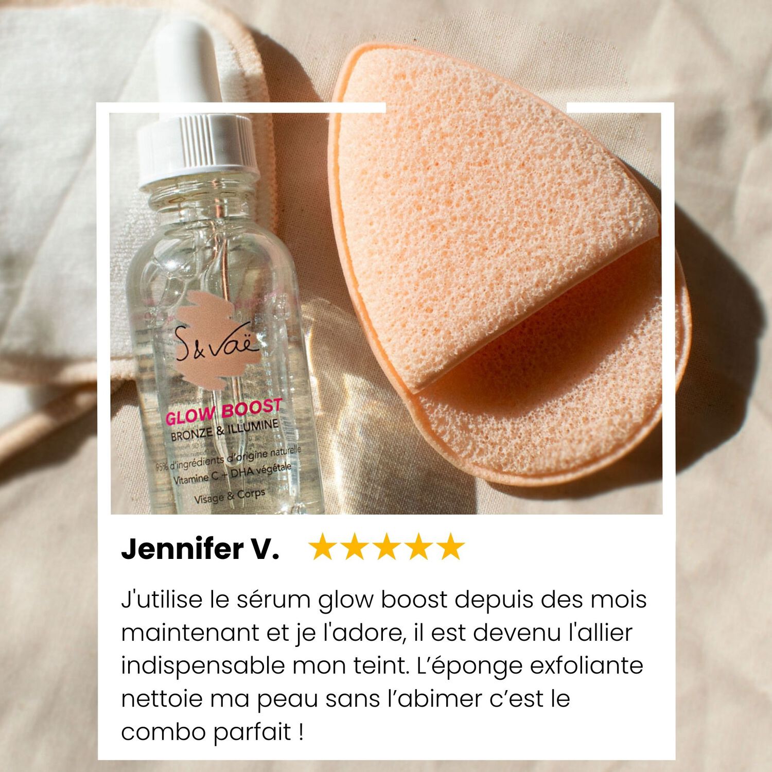 Ready To Glow - Kit Sérum Autobronzant 30 ml + Eponge Exfoliante visage