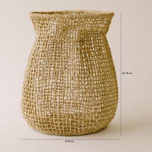 Panier/cache-pot en fibre naturelle h50cm