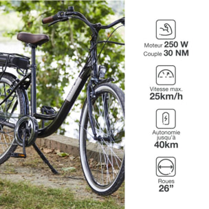 Vélo électrique ESSENTIELB Urban 400 noir