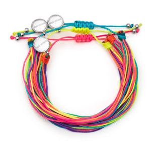 Pack 3 Pulseras Neon Rainbow Fruits Acero