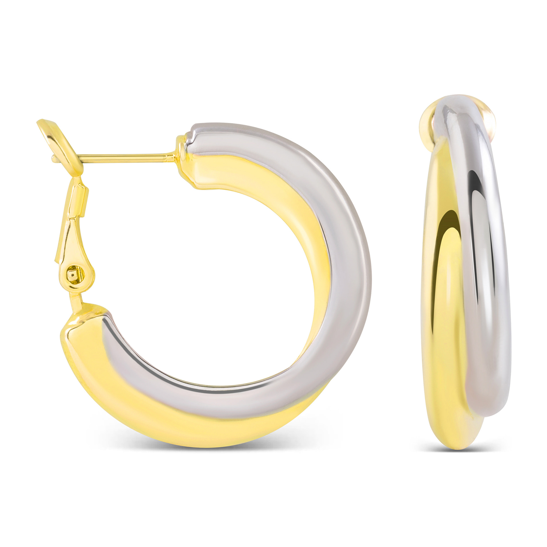 Pendientes acabados en oro amarillo de 18K