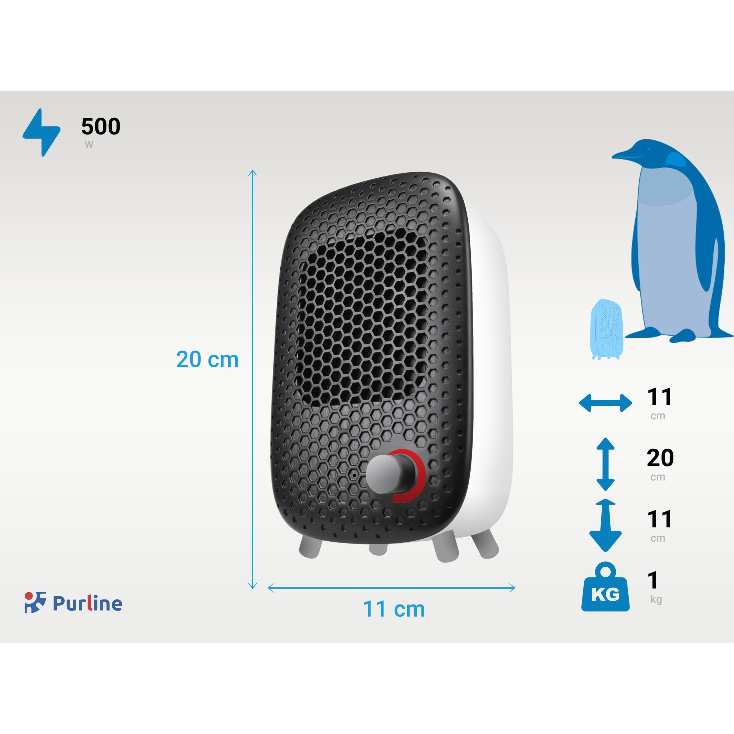 Piccolo riscaldatore in stile retrò 500W