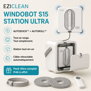 Robot Lave-vitres avec Station eziclean®Windobot S15 Station ULTRA