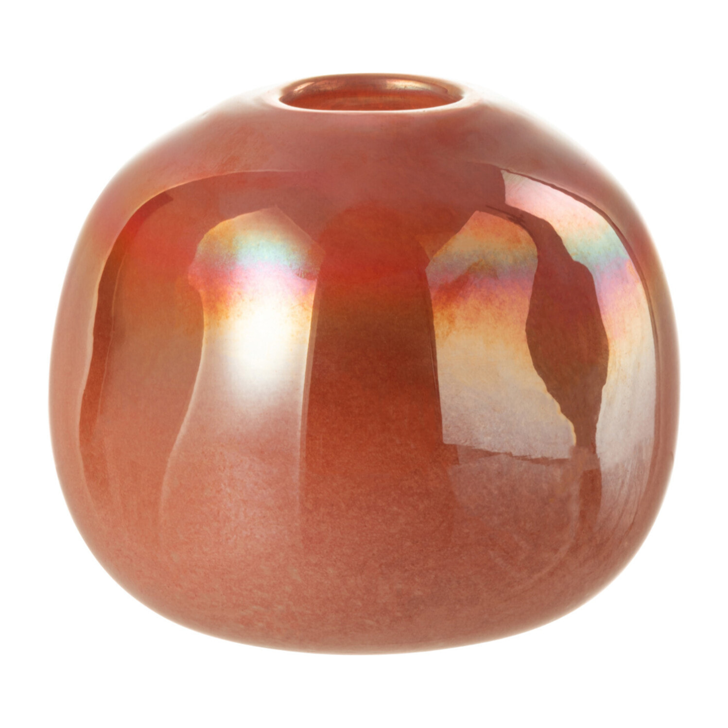 J-Line vase Boule - verre - rouge - small - Ø 13.5 cm