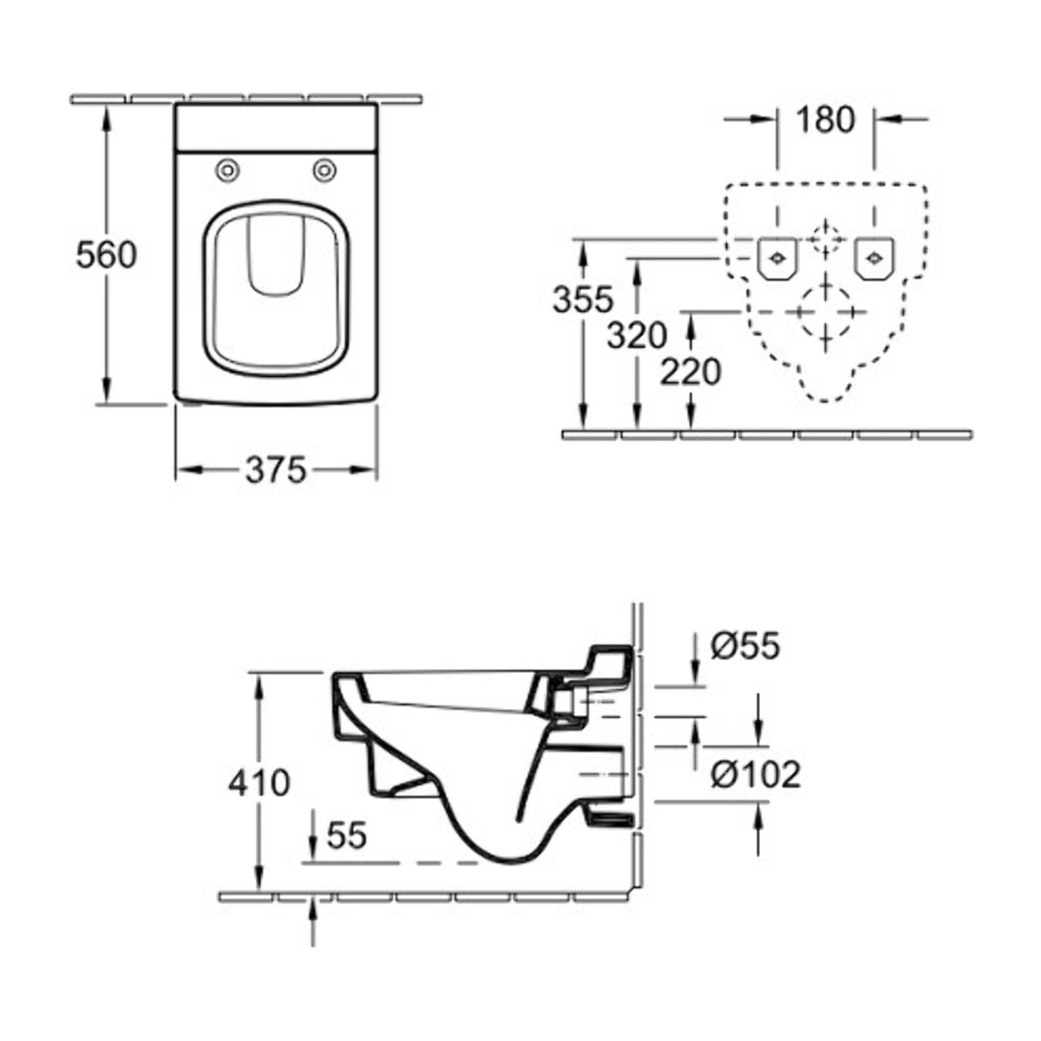 Pack WC suspendu sans bride Memento 2.0 + abattant + plaque chromée + bâti VILLEROY ET BOCH