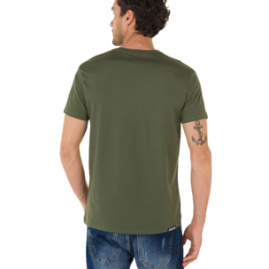 T-shirt in cotone 150 gr Hot Buttered Barrel Colore Verde militare