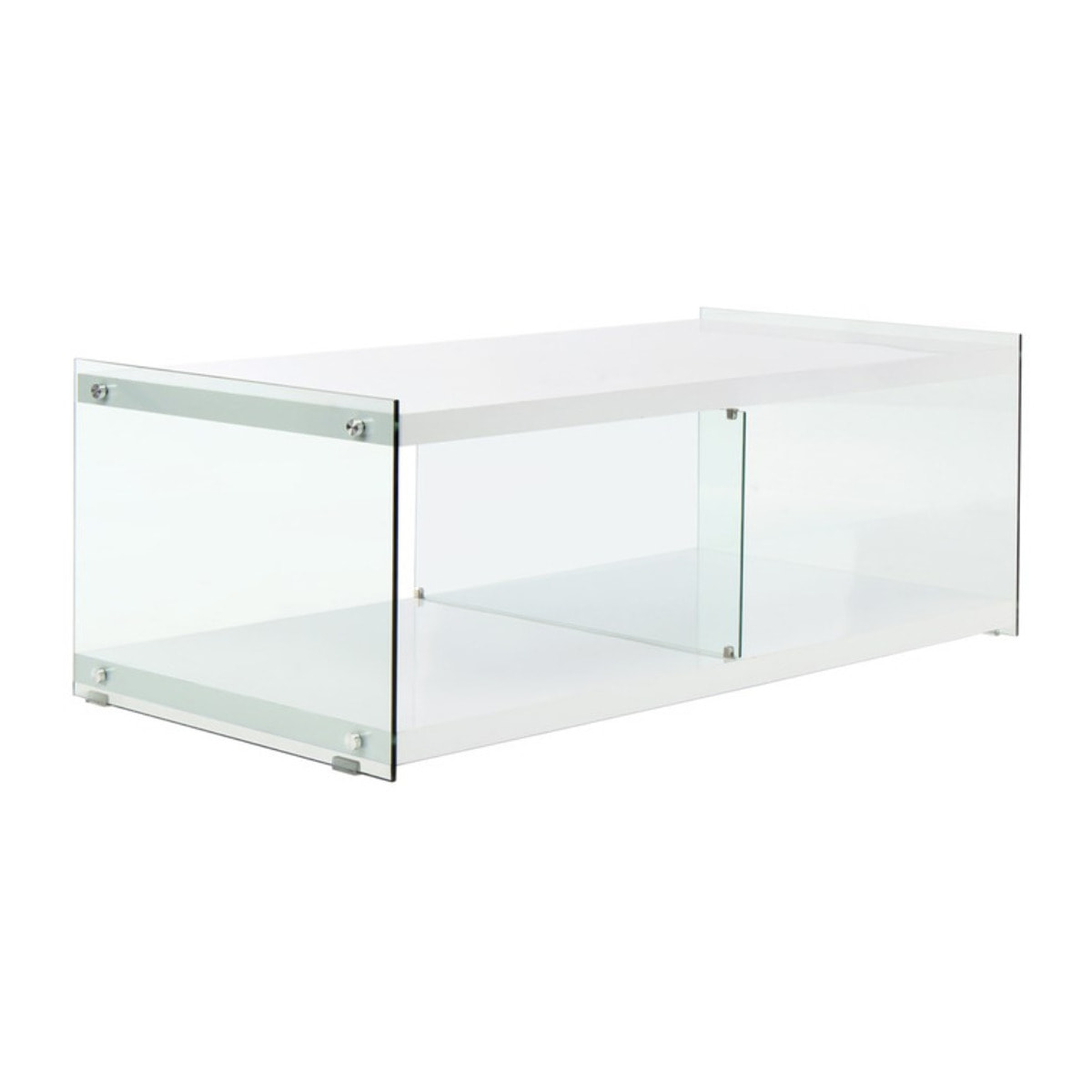 Mobile Porta TV Elementary in Vetro Temperato e Grigio