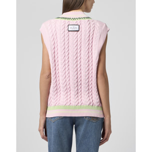 PHILIPP PLEIN V-Neck Gilet Tennis Club