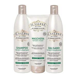ALFAPARF MILANO Kit Il Salone Keratin Shampoo 500ml + Mask 250ml + Conditioner 500ml