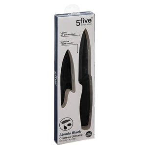 Couteau utilitaire céramique "Absolu Black" lame 12,5cm