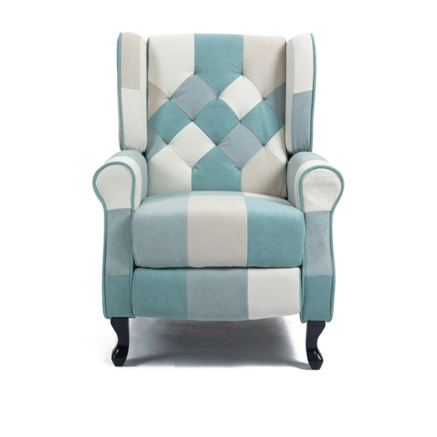 Poltrona in tessuto reclinabile patchwork 78x85x102 cm