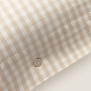 Funda de almohada de algodón satén 200 hilos Kimcuad color marron beige 100% Algodón