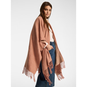 Elena Mirò - Poncho con loghi embossed - Rosa