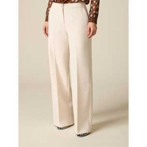 Oltre - Pantaloni palazzo - Bianco