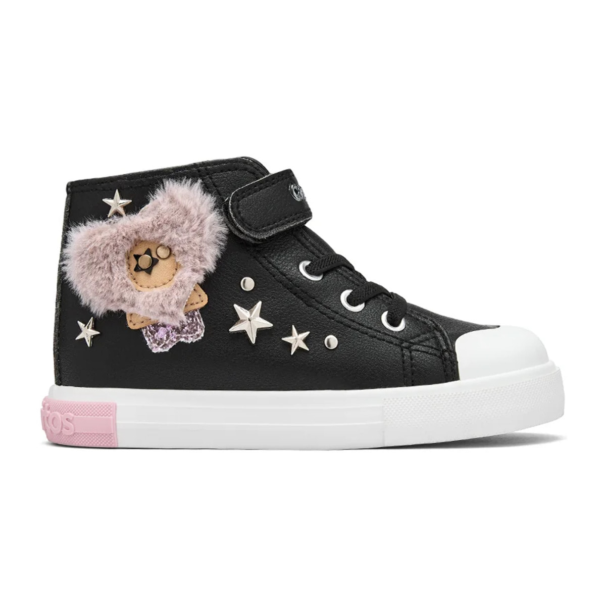 Zapatillas Altas De Niña Con Estrellas Y Pelo