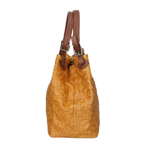 Borsa a mano da donna - Modello Elenia - Vera pelle - 33.0 x 29.0 x 16.0 cm