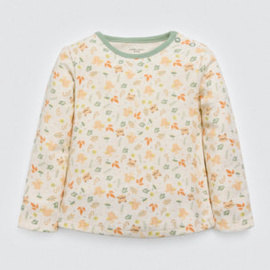 Completo autunnale con salopette e maglietta a maniche lunghe per neonato