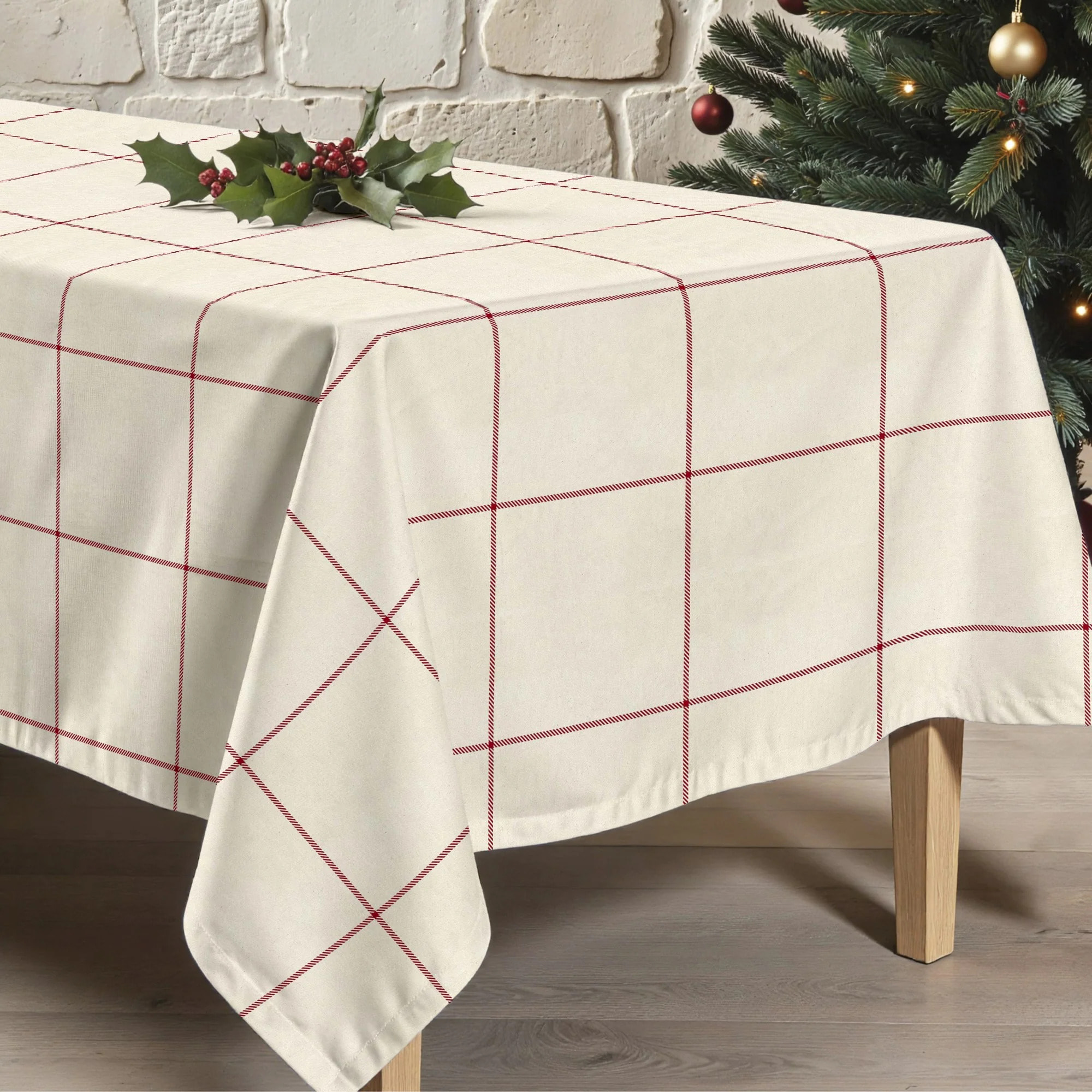 Nappe anti-taches Red windowpana 1225