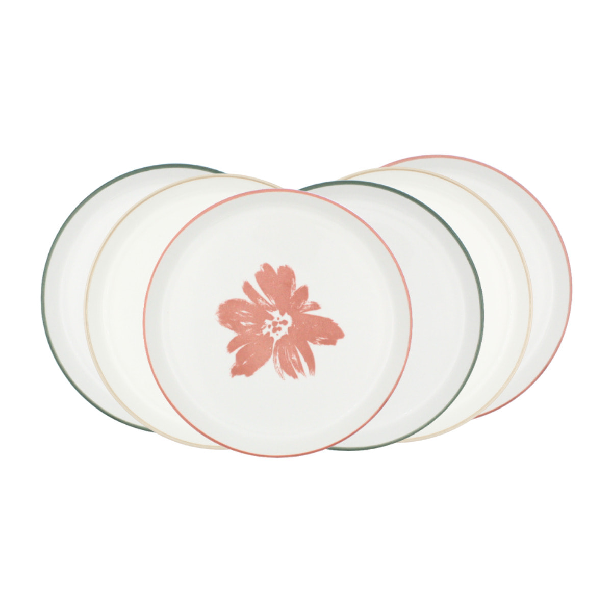 Lot de 6 assiettes à dessert, HANAE