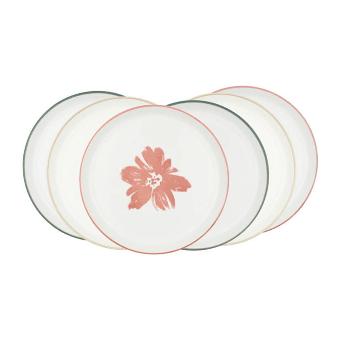 Lot de 6 assiettes à dessert, HANAE