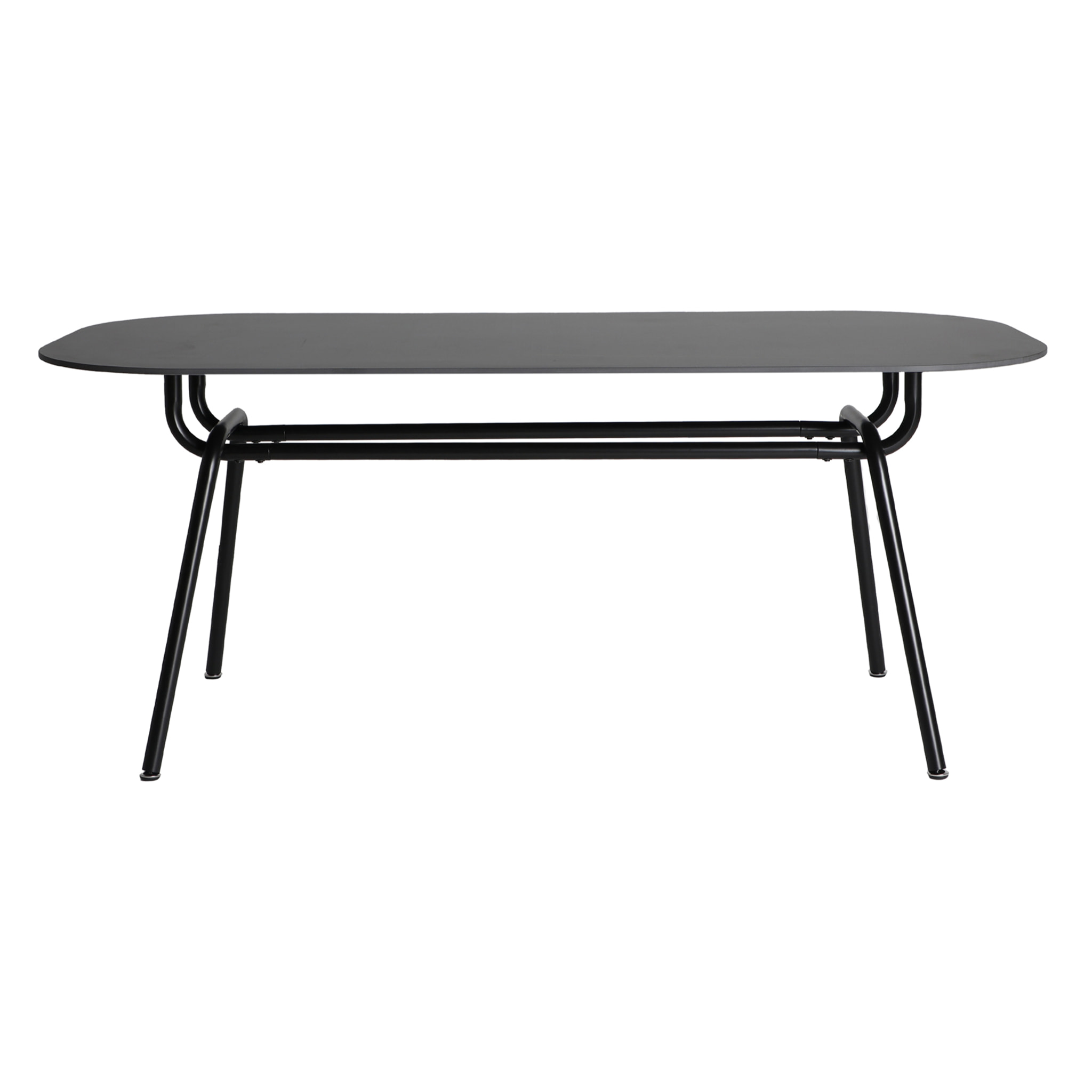 Mesa comedor de piedra en color negro de 180x90x75cm