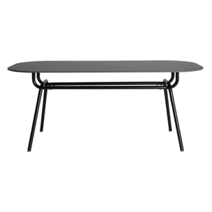 Mesa comedor de piedra en color negro de 180x90x75cm