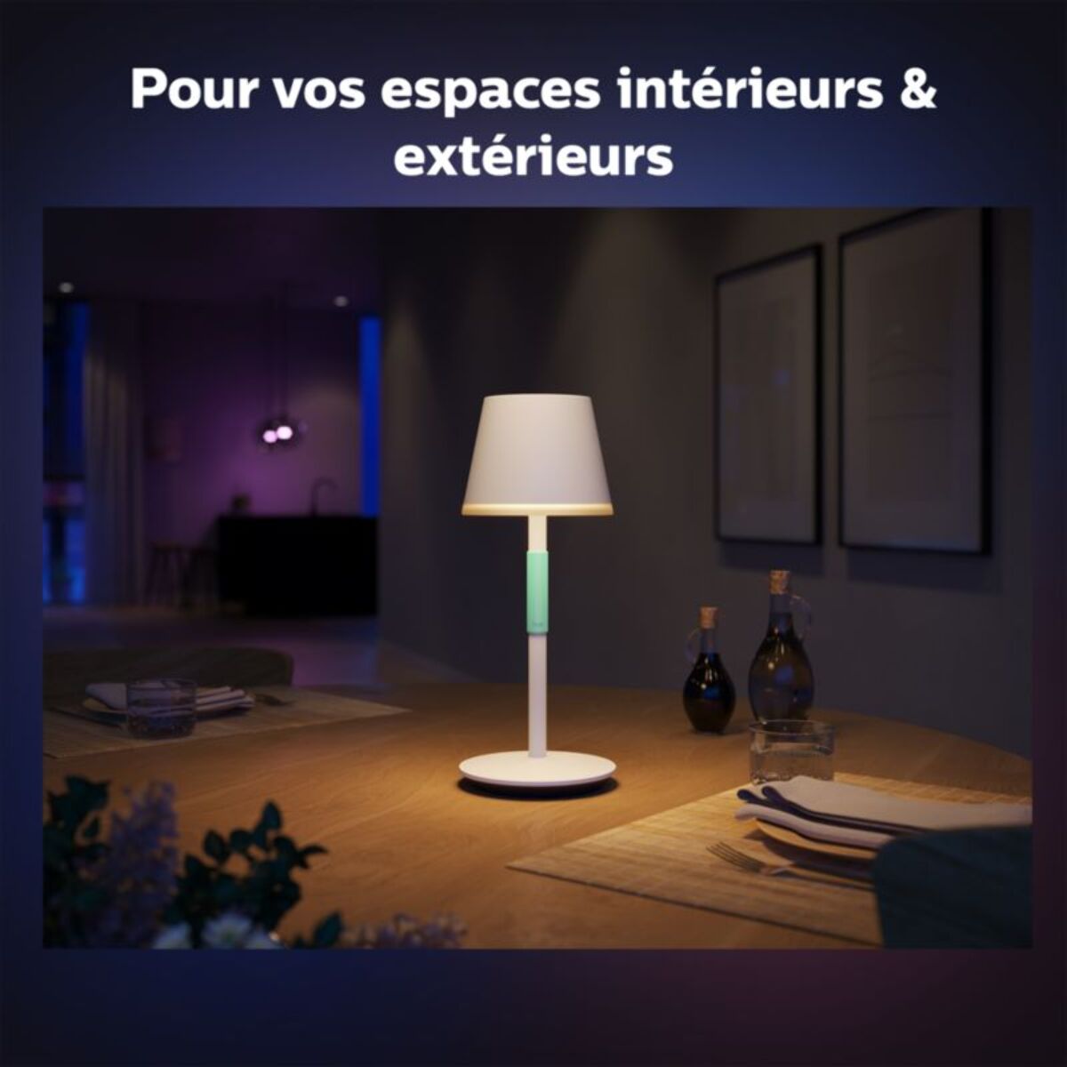 Lampe connectée PHILIPS HUE GO Blanc White&Color Ambiance