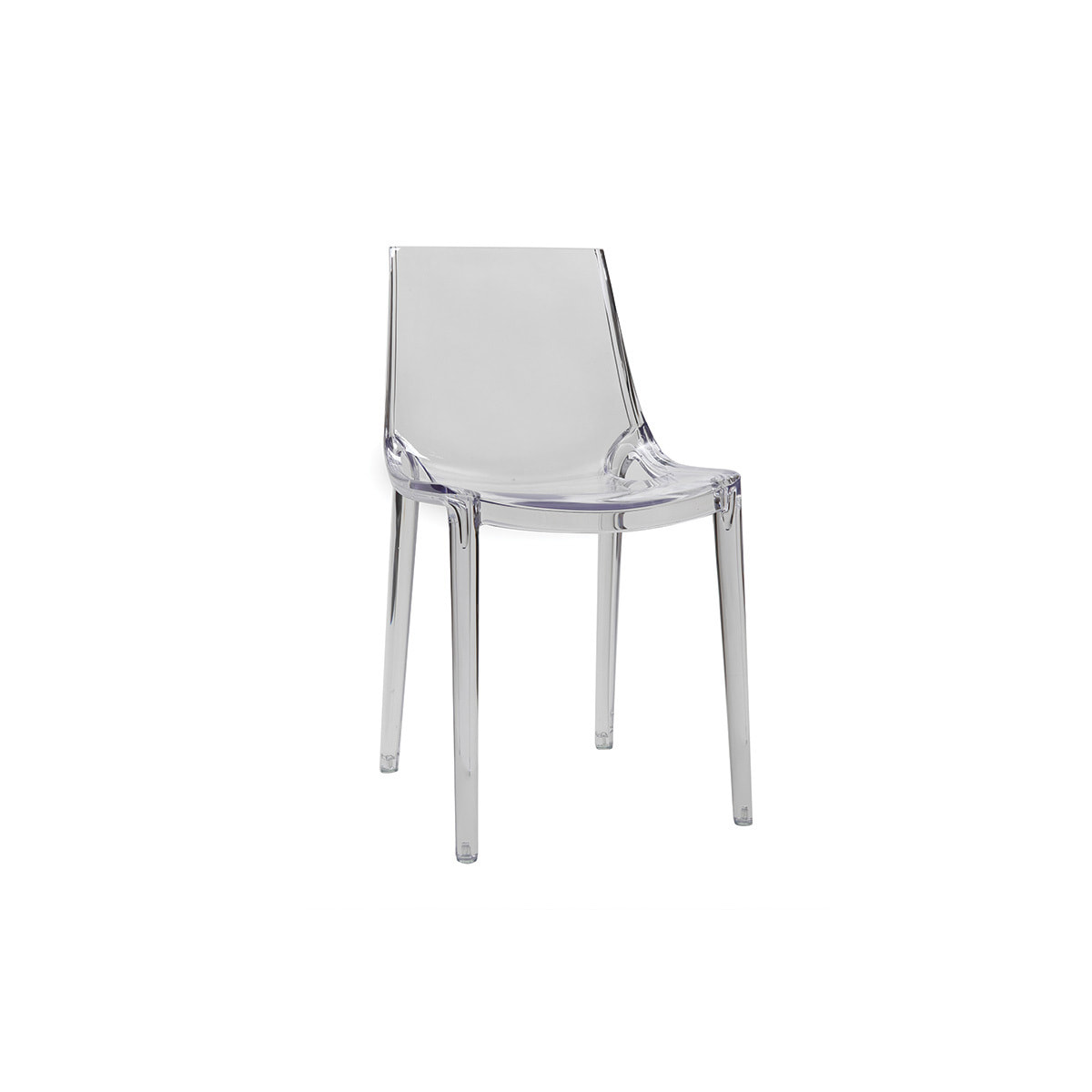 Chaises design empilables transparentes intérieur - extérieur (lot de 2) YZEL