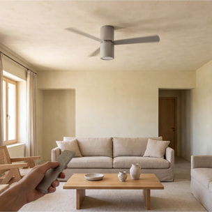 Forlight Ventilador IP20 Formentera E27 23W Gris Blanco