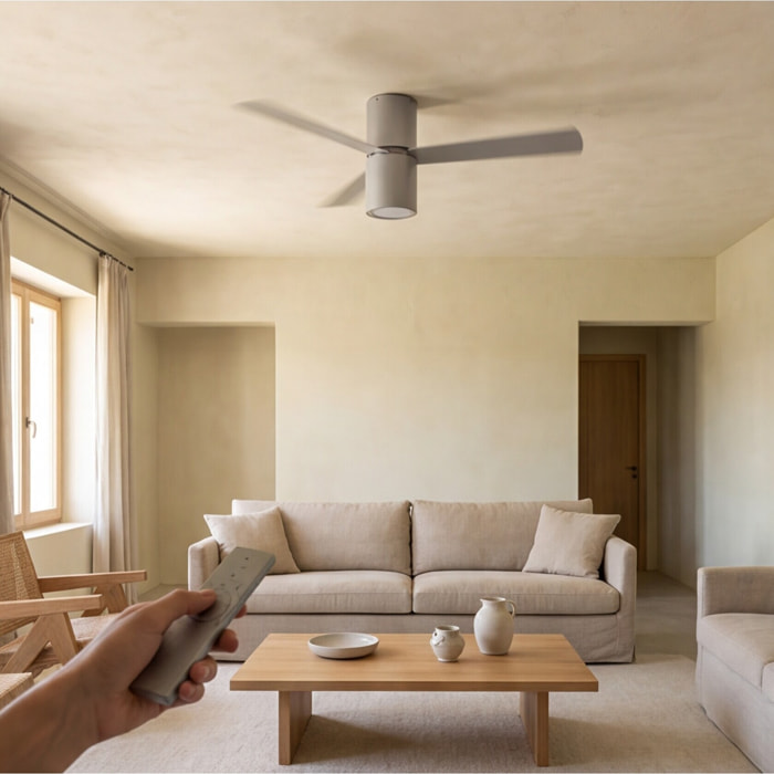 Forlight Ventilador IP20 Formentera E27 23W Gris Blanco