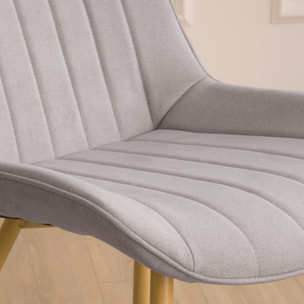 Chaise rembourrée Roma -tapissé-couleur gris 55 x 85 x 61 cm