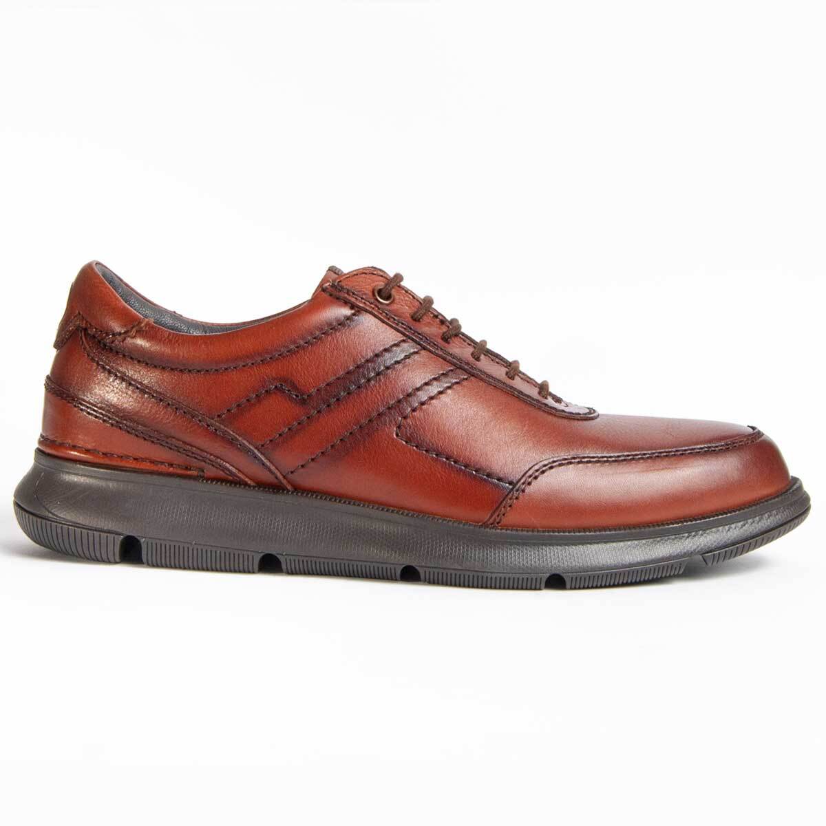 Zapato Oxford De Piel - Marron