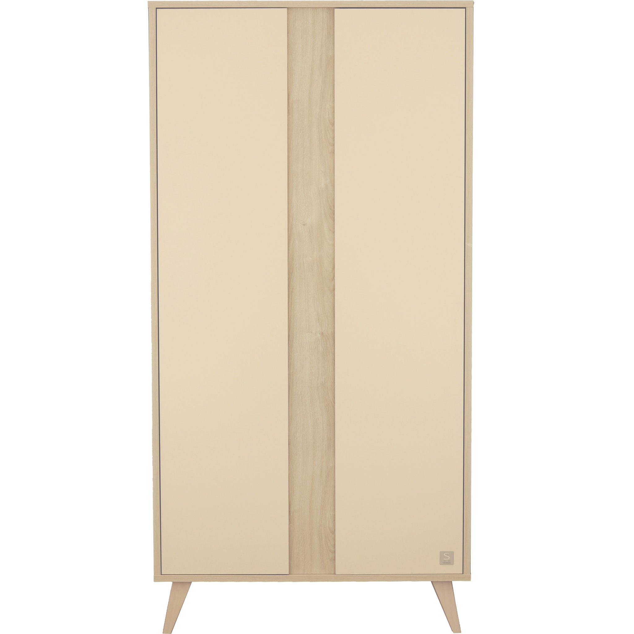 Armoire bébé 2 portes avec pieds bois