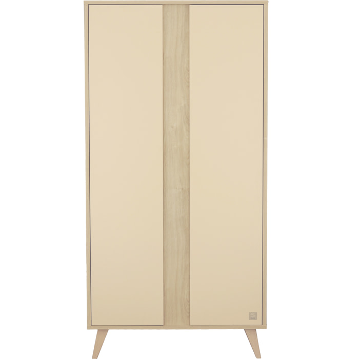 Armoire bébé 2 portes avec pieds bois