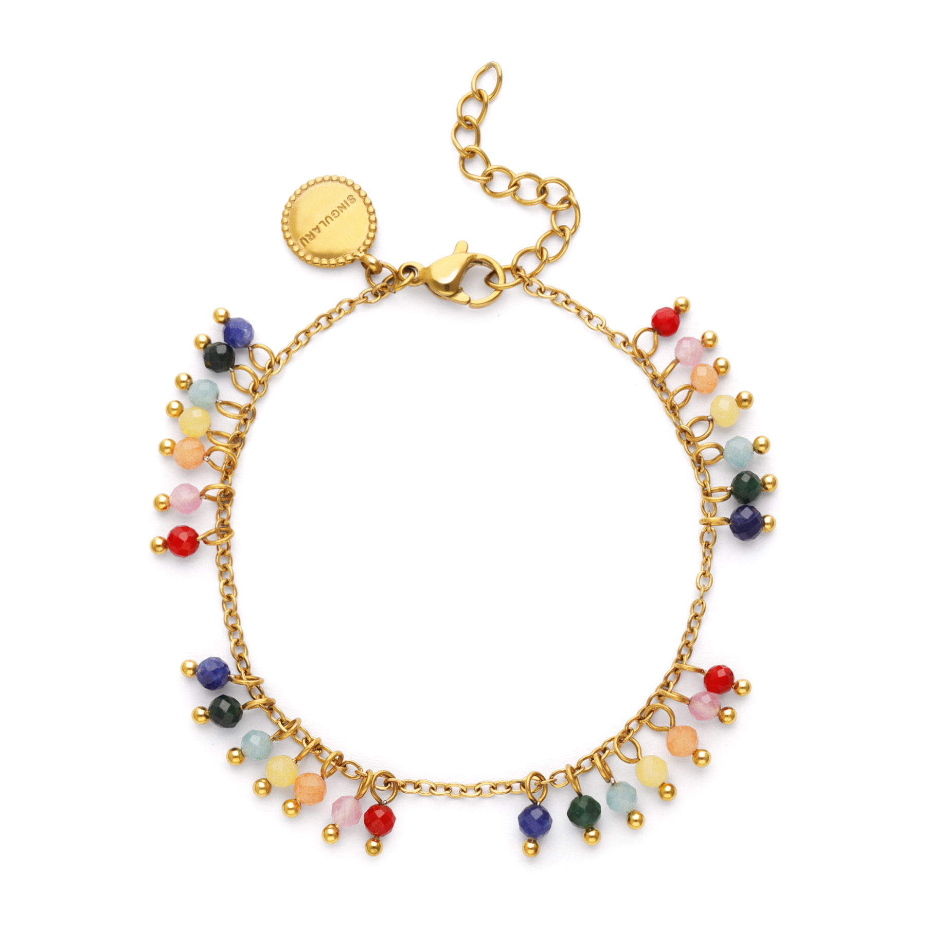 Pulsera Palmar Colors Acero Baño Oro