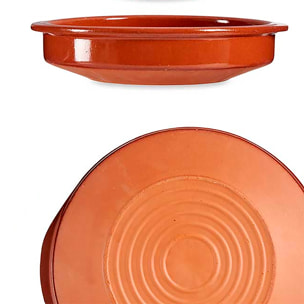 Casseruola rotonda in ceramica refrattaria. 24 cm di diametro.