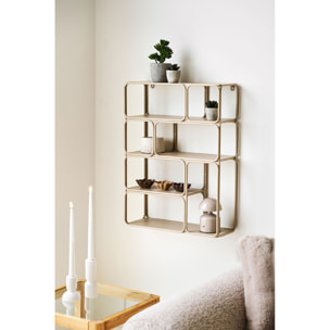 Mensola da parete Lanciano in metallo beige 48×18×64 cm