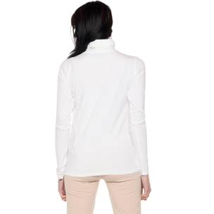 Camiseta de manga larga con cuello alto para mujer "Never Without"