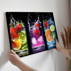 Tableau trio de verres fruitifiés Toile imprimée