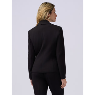 Oltre - Blazer en tejido scuba crepé - Negro