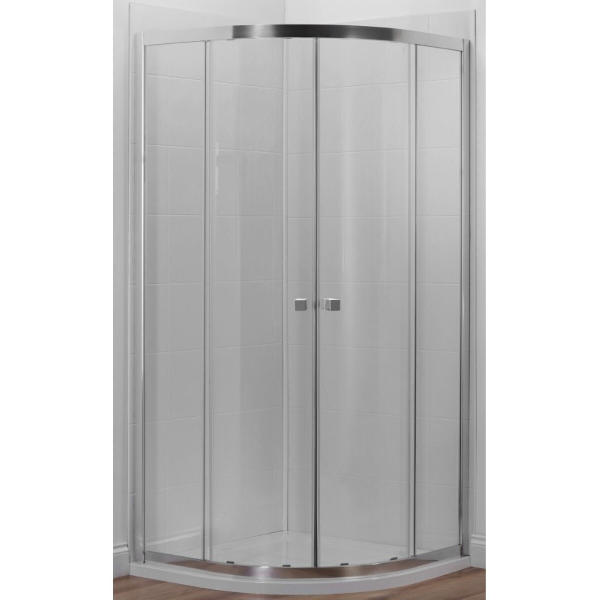Jacob Delafon Paroi de douche quart de rond coulissant Serenity Chromé 80 cm